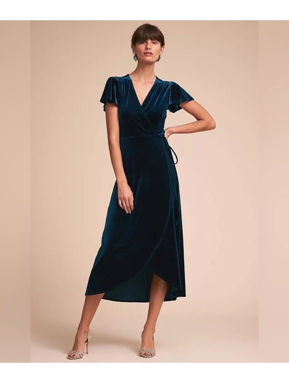 BH LDN THRIVE Deep Teal Satin Dress